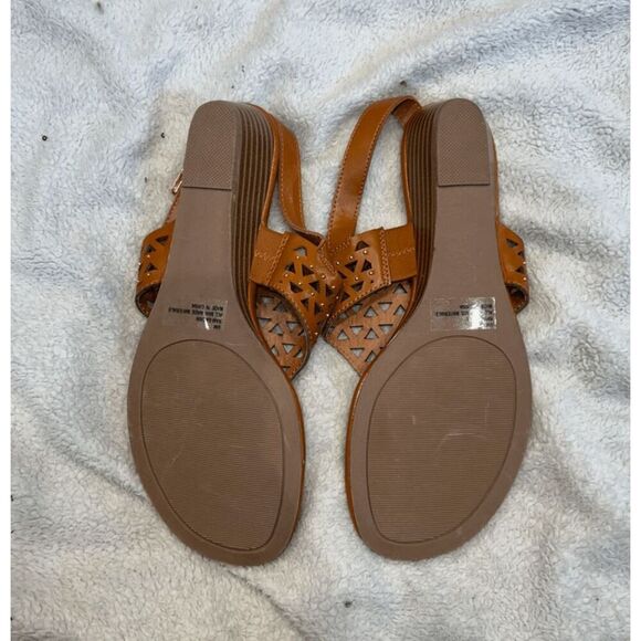 Rampage cognac brown flat gladiator sandals | Sz 9 - Picture 5 of 6